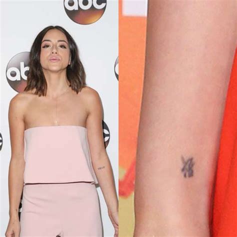 chloe bennet tattoo|Chloe Bennet Writing Wrist Tattoo .